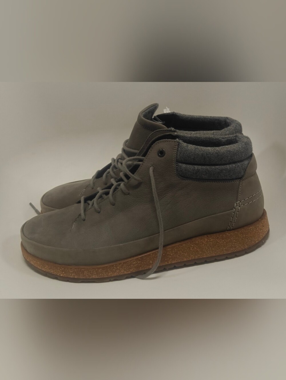 Birkenstock Honnef High Mens Boots Gray Taupe Nubuck EU 45 US 12